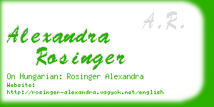 alexandra rosinger business card